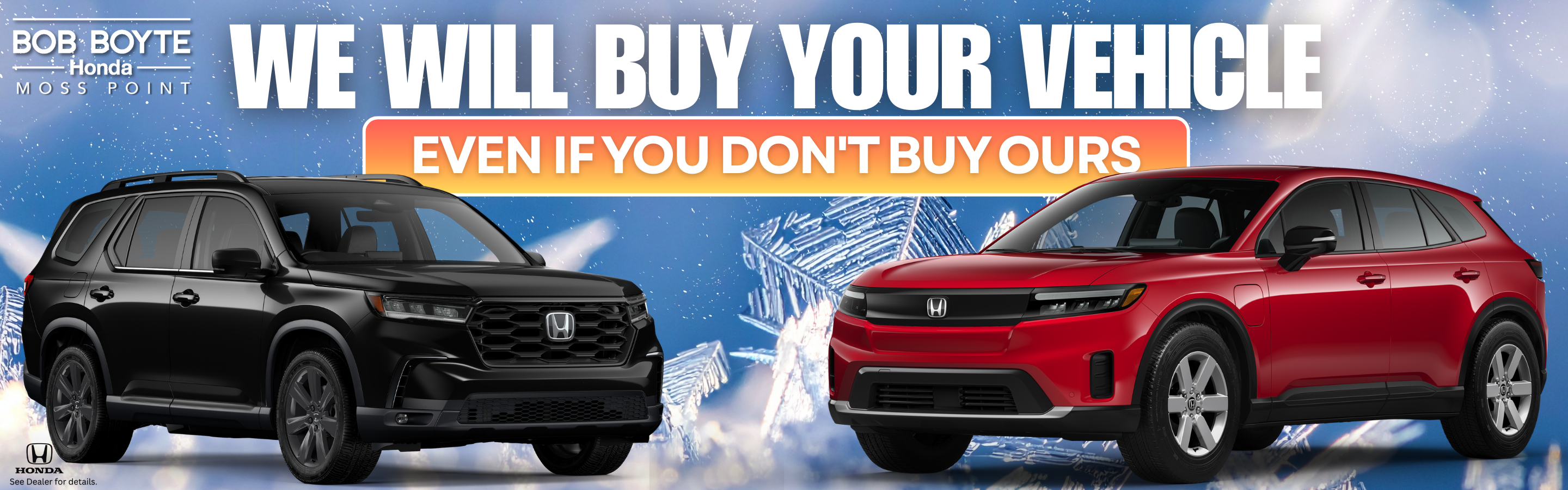 We will buy your vehicle